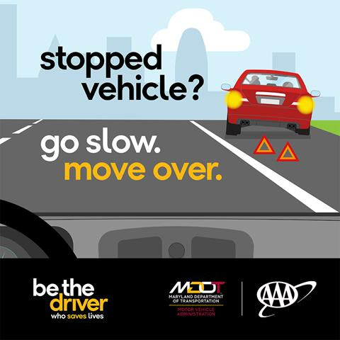 Motorists in Maryland must move over when approaching any stopped, standing, or parked on a highway with emergency lights. If it is not safe or feasible to move over, motorists must slow to a reasonable and prudent speed that is safe for existing weather, road, and vehicular or pedestrian traffic conditions.
